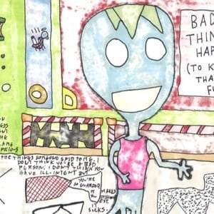 "Bad Things Happen (to Kids That Fuck)" 7x5-inch art print