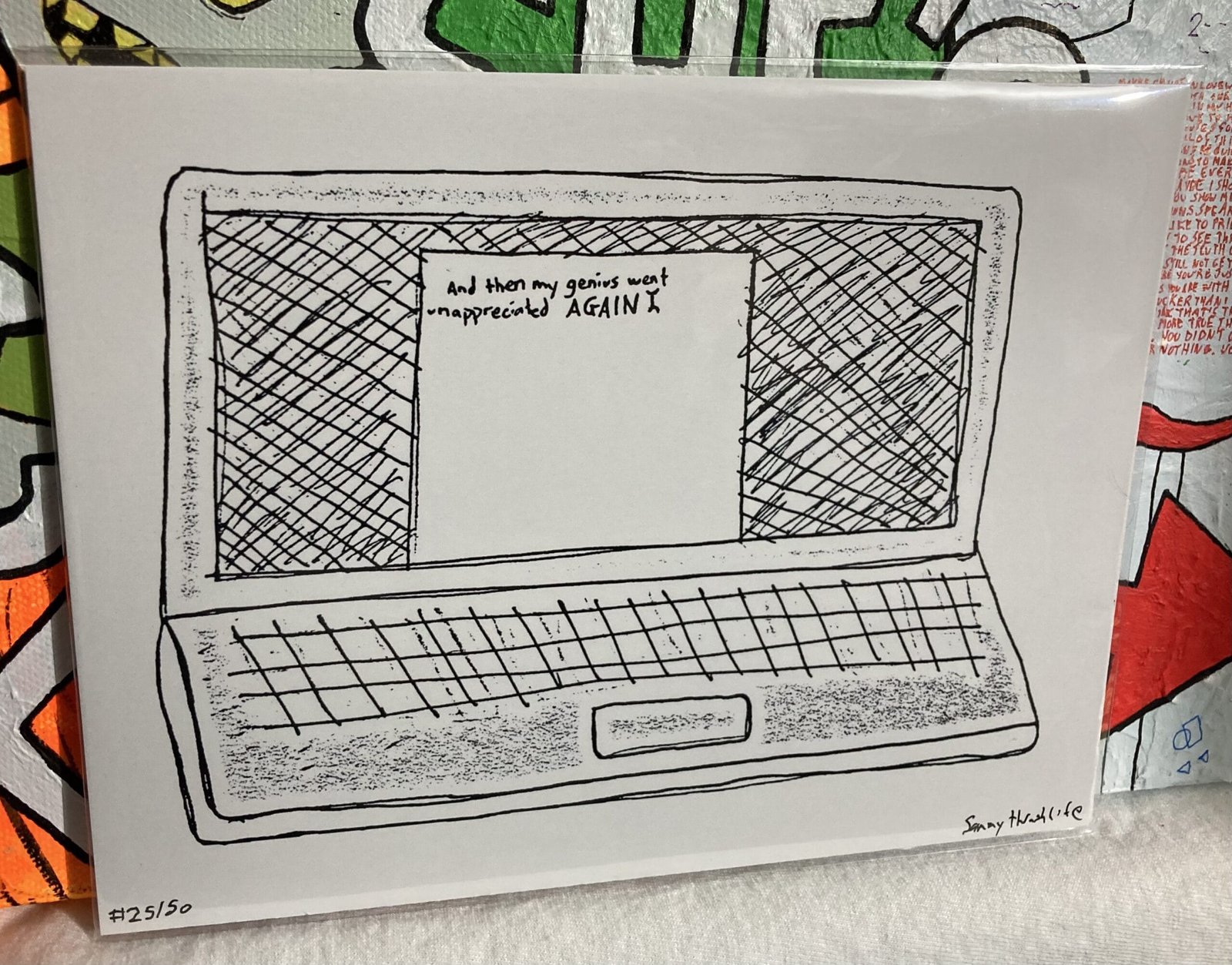 "Dear Diary" 8x6-inch art print - Image 2