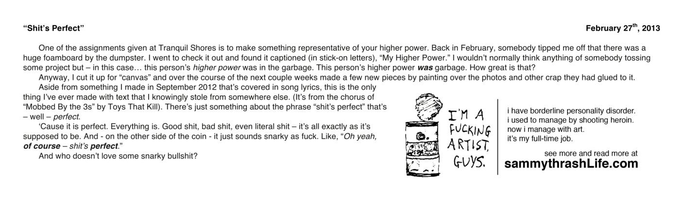 "Shit's Perfect" 14x5-inch art print - Image 4