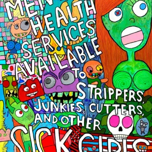 "SICK GIRLS" 16x12-inch art print