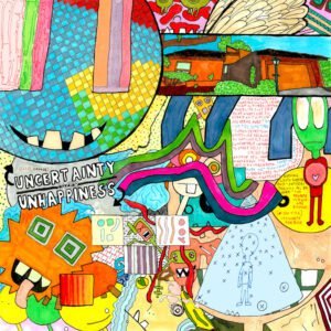 "Uncertainty over Unhappiness" 8x8-inch art print