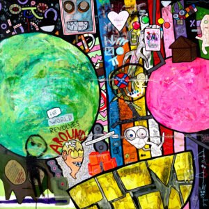 "The World Revolves Around Me" 12x12-inch art print