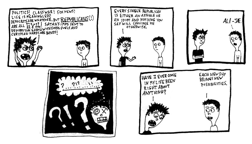 "Ali-Jae." 7/22/13. Pencil and pen on newsprint. 8x13".