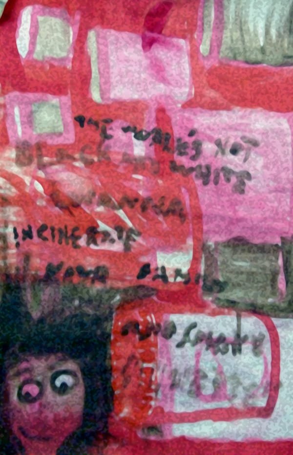 "I'd Kill Your Family If I Thought You'd Notice, But You Wouldn't, So Fuck It, I'll Just Smoke Cigarettes and Light My T-Shirts On Fire." 2/1/13. Tempera. 2/1/13.