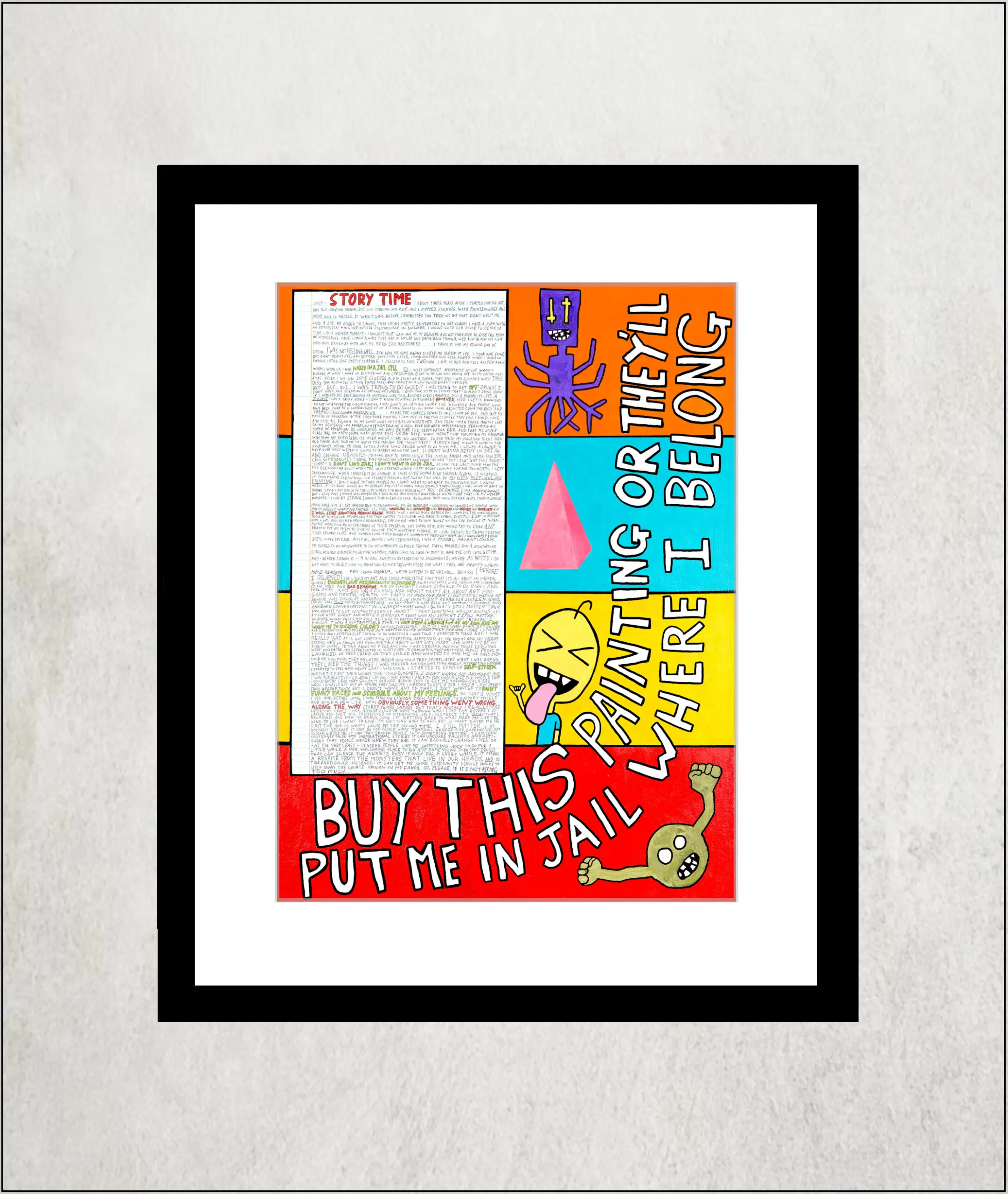 "Buy This Painting or They'll Put Me in Jail Where I Belong" 12x16-inch art print - Image 2