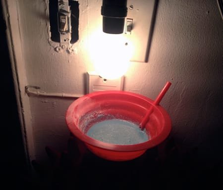 I had to sleep with this light on all night so that it'd be ready to go in time for the shoot in the morning.